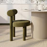 Buy Dining Chair - Upholstered in Velvet - Rhys Beige 60708 in the United Kingdom