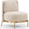 Buy Designer Armchair - Velvet Upholstered - Kanla Beige 61001 - prices