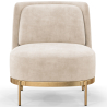 Buy Designer Armchair - Velvet Upholstered - Kanla Beige 61001 - in the UK