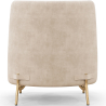 Buy Designer Armchair - Velvet Upholstered - Kanla Beige 61001 in the United Kingdom