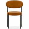 Buy Dining Chair - Upholstered in Velvet - Black Metal - Margot Mustard 61003 - in the UK