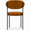 Buy Dining Chair - Upholstered in Velvet - Black Metal - Margot Mustard 61003 in the United Kingdom