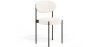Pack of 4 - Dining Chair - Upholstered in Bouclé Fabric - Black Metal - Margot image 7