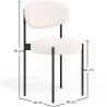 Dining Chair - Upholstered in Bouclé Fabric - Black Metal - Margot image 7