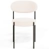 Dining Chair - Upholstered in Bouclé Fabric - Black Metal - Margot image 7