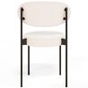 Dining Chair - Upholstered in Bouclé Fabric - Black Metal - Margot image 7