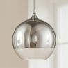  Globe Design Ceiling Lamp - Chrome Metal Pendant Lamp - 40cm - Speculum image 7
