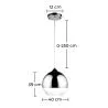  Globe Design Ceiling Lamp - Chrome Metal Pendant Lamp - 40cm - Speculum image 7