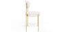 Pack of 4 - Dining Chair - Upholstered in Bouclé Fabric - Golden Metal - Margot image 7