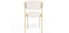 Pack of 4 - Dining Chair - Upholstered in Bouclé Fabric - Golden Metal - Margot image 7
