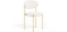 Pack of 4 - Dining Chair - Upholstered in Bouclé Fabric - Golden Metal - Margot image 7