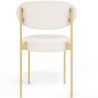 Dining Chair - Upholstered in Bouclé Fabric - Golden Metal - Margot image 7