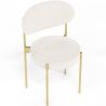Dining Chair - Upholstered in Bouclé Fabric - Golden Metal - Margot image 7
