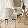 Pack of 4 - Dining Chair - Upholstered in Bouclé Fabric - Loraine image 7