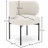 Pack of 4 - Dining Chair - Upholstered in Bouclé Fabric - Loraine image 7