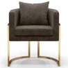 Buy Dining Chair - With armrests - Upholstered in Velvet - Giorgia Taupe 61009 - in the UK