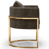 Buy Dining Chair - With armrests - Upholstered in Velvet - Giorgia Taupe 61009 at Privatefloor