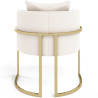 Buy Dining Chair - With armrests - Upholstered in Bouclé Fabric - Giorgia White 61010 - in the UK