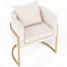Buy Dining Chair - With armrests - Upholstered in Bouclé Fabric - Giorgia White 61010 home delivery
