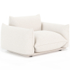 Buy Armchair - Upholstered in Bouclé Fabric - Wers White 61012 at Privatefloor