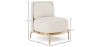 Designer Armchair - Upholstered in Bouclé Fabric - Kanla image 7