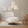 Designer Armchair - Upholstered in Bouclé Fabric - Kanla image 7