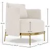 Designer Armchair - Upholstered in Bouclé Fabric - Terrec image 7