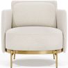 Buy Designer Armchair - Upholstered in Bouclé Fabric - Terrec White 61017 - in the UK