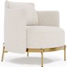 Buy Designer Armchair - Upholstered in Bouclé Fabric - Terrec White 61017 - prices