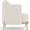 Buy Designer Armchair - Upholstered in Bouclé Fabric - Terrec White 61017 in the United Kingdom
