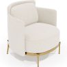 Buy Designer Armchair - Upholstered in Bouclé Fabric - Terrec White 61017 at Privatefloor