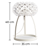 Buy Table Lamp - Crystal Button Living Room Lamp - Small - Savoni Transparent 53530 in the United Kingdom