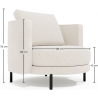 Designer Armchair - Upholstered in Bouclé Fabric - Maura image 7