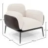 Bouclé Fabric Upholstered Armchair - Vandan image 7