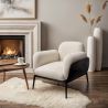 Bouclé Fabric Upholstered Armchair - Vandan image 7