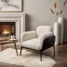 Bouclé Fabric Upholstered Armchair - Vandan image 7