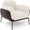 Buy Bouclé Fabric Upholstered Armchair - Vandan White 61021 - prices