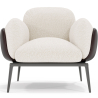 Buy Bouclé Fabric Upholstered Armchair - Vandan White 61021 - in the UK