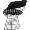 Buy Dining Chair with Armrests - Leather and Metal - Barrel Black 16843 at Privatefloor