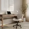 Office Chair with Wheels - Swivel Desk Chair - Upholstered in Faux Leather - Black Wito Frame image 7