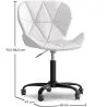 Office Chair with Wheels - Swivel Desk Chair - Upholstered in Faux Leather - Black Wito Frame image 7