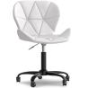 Buy Office Chair with Wheels - Swivel Desk Chair - Upholstered in Faux Leather - Black Wito Frame White 61049 - in the UK