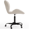 Buy Office Chair with Wheels - Swivel Desk Chair - Upholstered in Bouclé Fabric - Black Wito Frame White 61055 home delivery
