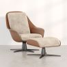 Contemporary Upholstered Design Armchair with Footrest - Asher image 7