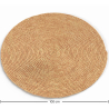 Buy Round jute rug - Boho Bali - 100 CM - Kavya Natural 61070 in the United Kingdom