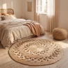 Round Jute Rug - Boho Bali - 120 CM - Ilya image 7