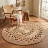 Round Jute Rug - Boho Bali - 120 CM - Ilya image 7