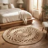 Round Jute Rug - Boho Bali - 120 CM - Ilya image 7