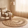Round Jute Rug - Boho Bali - 120 CM - Ilya image 7
