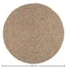 Round Jute Rug - Boho Bali - 120 CM - Yuri image 7